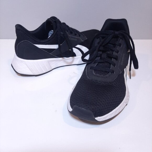 Reebok Lite Plus 2.5 Running Shoes Lace Up Sporty Athletic Mesh Black - Picture 3 of 13
